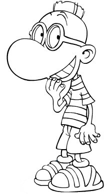 coloriage manu fait le coquin